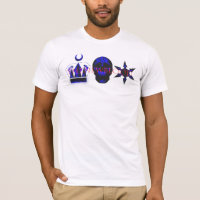 t-shirt van de blauwe schedel