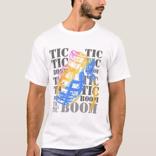 t-shirt van de granaat voor tic, tic, boom (Voorkant)