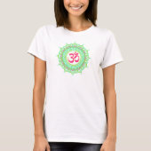 T-shirt van de groene om mandala (Voorkant)
