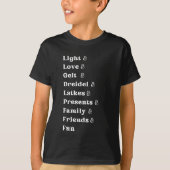 T-shirt van de Hanukkah-lijst (Voorkant)