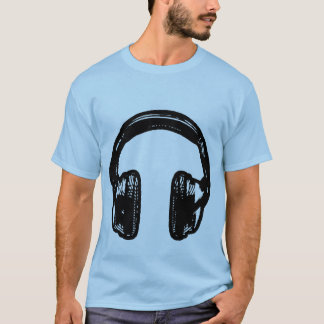 T-SHIRT van de Hoofdtelefoon van de GELUISEtrends