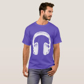 T-SHIRT van de Hoofdtelefoon van de GELUISEtrends (Voorkant volledig)