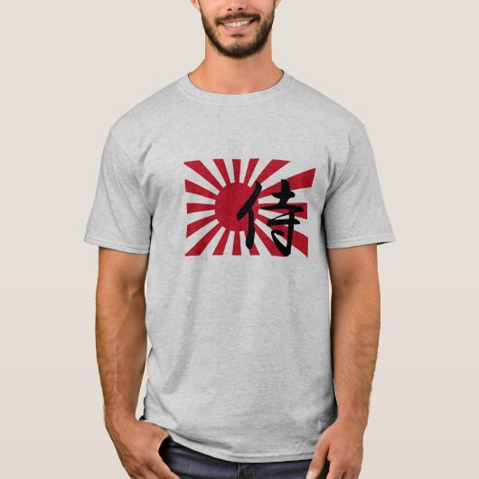 T-shirt van de Japanse Rising Sun Samurai (Voorkant)