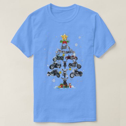 T-shirt van de kerstboom voor versiering van motor (Design voorkant)