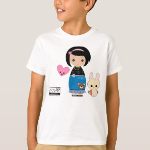 T-shirt van de Kinderen van Kawaii Kokeshi