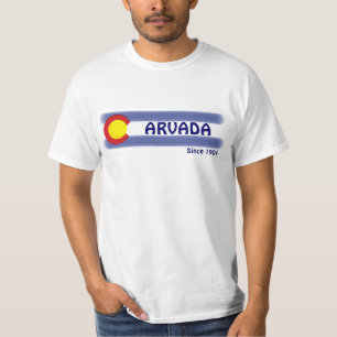 T-shirt van de lokale vlag van Arvada Colorado