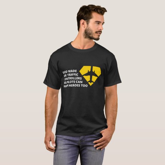 T-shirt van de luchtverkeersleider (Voorkant volledig)