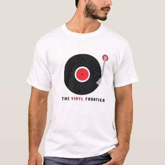 T-shirt van de Mannen aan de Vinylgrens