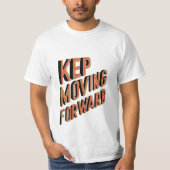 T-shirt van de mannen met vet motto "Keep Moving F (Voorkant)