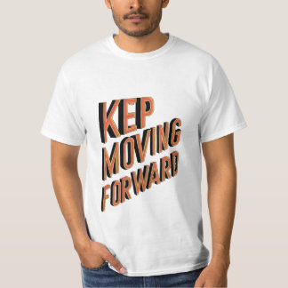 T-shirt van de mannen met vet motto "Keep Moving F