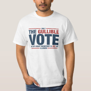T-shirt van de Mannen van de Gullible Vote