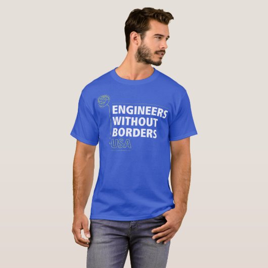 T-shirt van de Mannen van EWB-USA (Voorkant volledig)