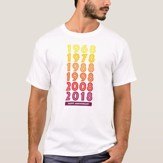 T-shirt van de Mannen van het Jubileum K&D (Voorkant)