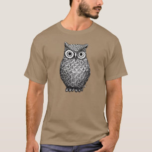 T-Shirt van de Mannen van het Owl Ontwerp