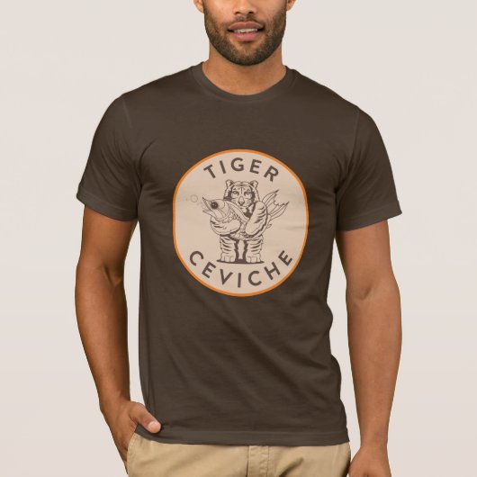 T-shirt van de Mannen van Tiger Ceviche (Voorkant)