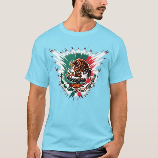T-shirt van de Mexicaanse vlag (Voorkant)