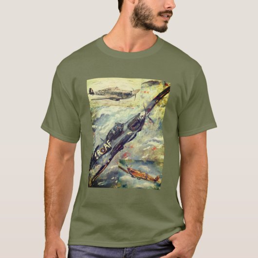 T-shirt van de motto Hurricane & Spitfire (Voorkant)
