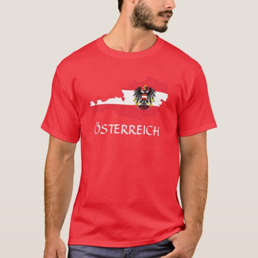 T-Shirt van de Oostenrijkse vlag (Voorkant)