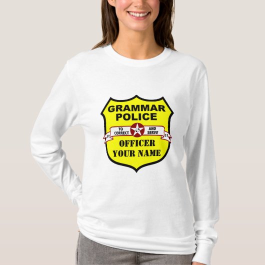T-shirt van de politie van Grammar (Voorkant)