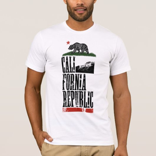 T-shirt van de REPUBLIEK CALIFORNIA (Voorkant)