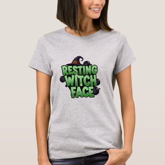 T-shirt van de Resting Witch Face (Voorkant)