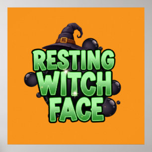 T-shirt van de Resting Witch Face Poster