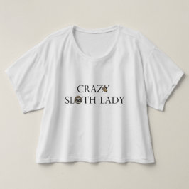 T-shirt van de Sloth Lady Box Crop