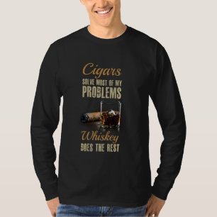 T-Shirt van de soort Cigar en Bourbon, geschikt vo
