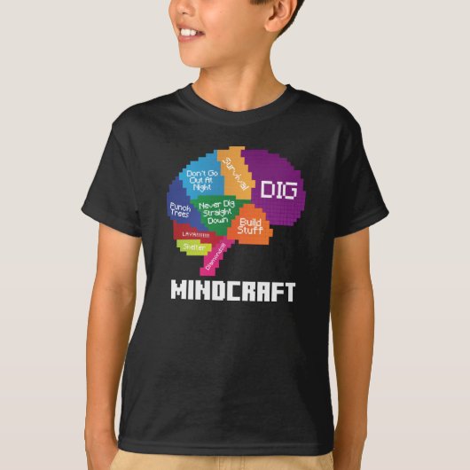 T-shirt van de soort "Mind Craft" (Voorkant)