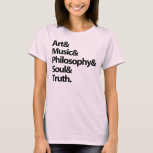 T-shirt van de vrouw "art filosofie muziek ziel ..