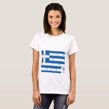 T-shirt van de vrouw/Griekse vlag