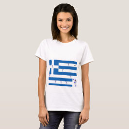 T-shirt van de vrouw/Griekse vlag