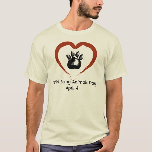 T-shirt van de Werelddag voor de dag van de zwerfd (Voorkant)