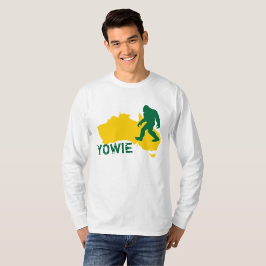 T-shirt van de yowie (Bigfoot) (Voorkant volledig)
