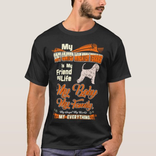 T-shirt van de Zachte Gedekte Wieten Terrier Frien (Voorkant)