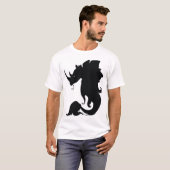 T-shirt van de zwarte rhinostegofvis (Voorkant volledig)