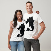 T-shirt van de zwarte rhinostegofvis (Unisex)