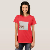 T-shirt van Deep Red Women's Basic Valentijns (Voorkant volledig)