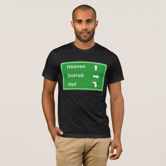 T-shirt van Detroit (Voorkant volledig)