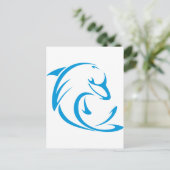 T-shirt | van dolfijnen het Koele Logo van de Briefkaart (Staand voorkant)