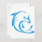 T-shirt | van dolfijnen het Koele Logo van de Briefkaart (Voorkant / Achterkant)