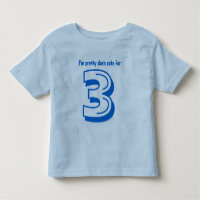 T-shirt van drie jaar oud Darn Cute V023