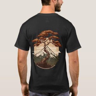 T-shirt van een boom in traditionele Japanse stijl