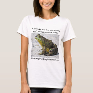 T-Shirt van een bulkfrog met een bericht
