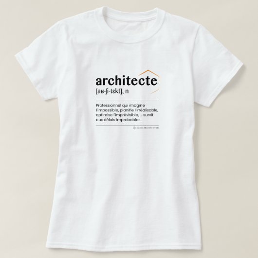 T-shirt van een vrouwelijke architect (Design voorkant)