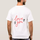 "T-shirt van geluk, liefde in elke steek" 🧵💖 T-shirt (Achterkant)