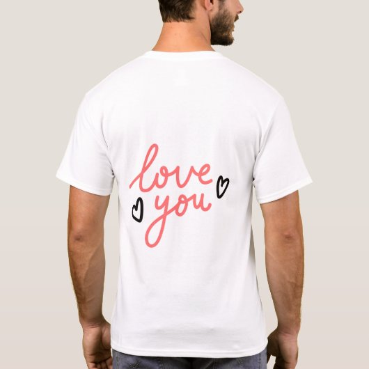 "T-shirt van geluk, liefde in elke steek" 🧵💖 T-shirt (Achterkant)