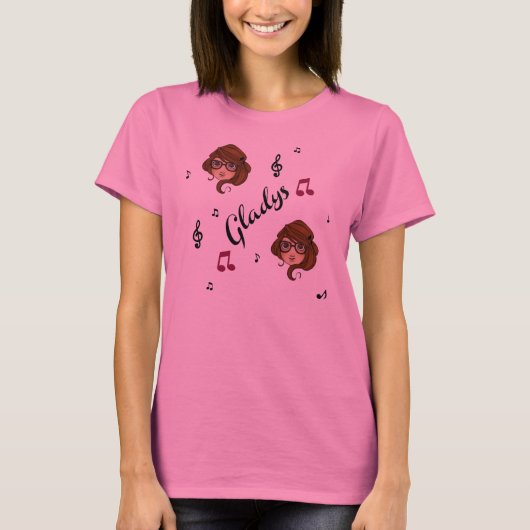 T-shirt van Gladys voor volwassenen (Voorkant)