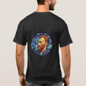 T-Shirt Van Gogh portait art double Design    (Achterkant)