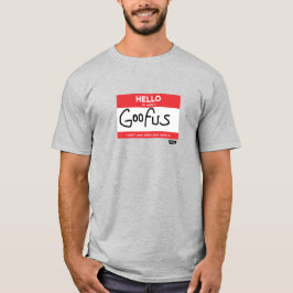 T-shirt van Goofus Name Tag-Mannen